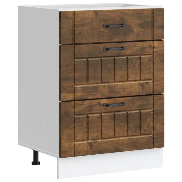 vidaXL Kj&oslash;kken underskap Lucca r&oslash;kt eik konstruert tre