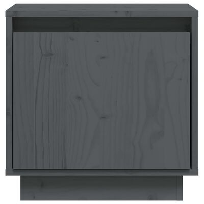 vidaXL Nattbord 2 stk grå 40x30x40 heltre furu