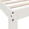 vidaXL Seng med bokhylle uten madrass hvit 180x200 cm heltre furu