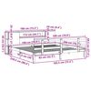 vidaXL Seng med bokhylle uten madrass 180x200 cm heltre furu