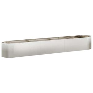 vidaXL Hevet Hagebed Rustfritt st&aring;l 300 x 40 x 40 cm St&aring;l