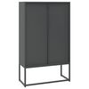 vidaXL Highboard antrasitt 80x35x135 cm stål