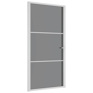 vidaXL Innerd&oslash;r 102,5x201,5 cm hvit ESG glass og aluminium