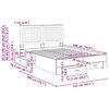 vidaXL Sengestamme med skuff Sonoma eik 140 x 190 cm Konstruert tre