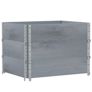 vidaXL Pallekarmer 3 stk gr&aring; 80x60 cm heltre furu