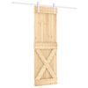 vidaXL Skyved&oslash;r Naturlig og Hvit 70 x 210 cm Massiv Furu Tre