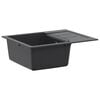 vidaXL Enkel oppvaskkum Granitt 62 x 50 x 20 cm grafitt