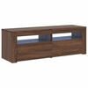 vidaXL TV-benk med LED-lys brun eik 120x35x40 cm