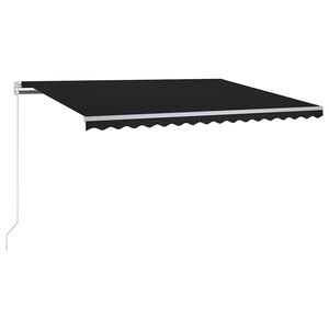 vidaXL Automatisk markise med LED og vindsensor 350x250 cm antrasitt
