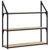 vidaXL Vegghylle 3 etasjer sonoma eik 80x21x78,5 cm konstruert tre