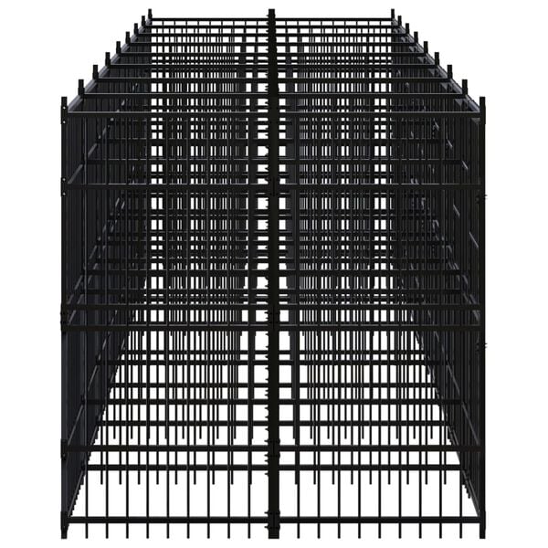 vidaXL Utend&oslash;rs hundeg&aring;rd st&aring;l 14,75 m&sup2;