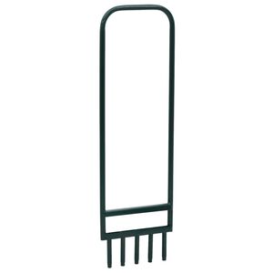 vidaXL Plenlufter med 5 hule tinder gr&oslash;nn pulverlakkert st&aring;l