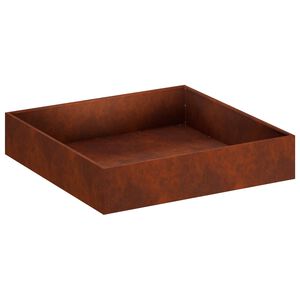 vidaXL Hageblomsterpotte Rusten 80 x 80 x 12 cm Cortenst&aring;l