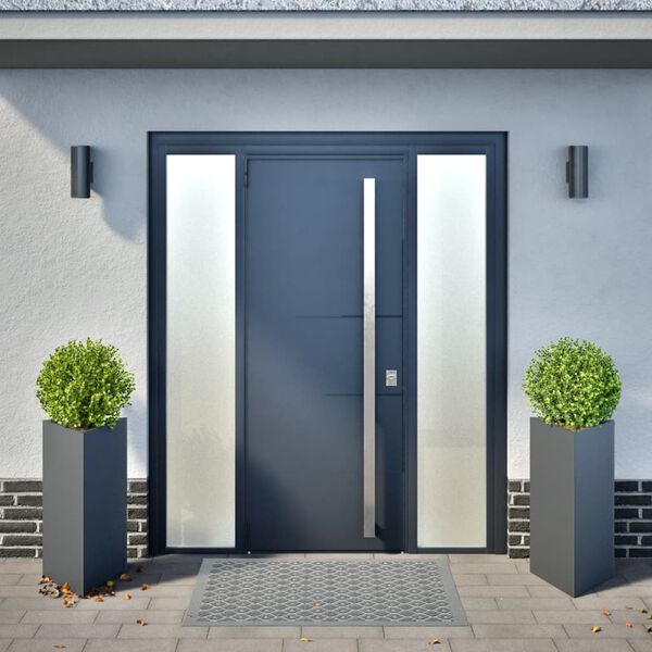 vidaXL Plantekasser 2 stk antrasitt trekantet 40x34,5x70 cm st&aring;l