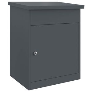 vidaXL Pakkeinnkast med lagring Antrasitt 47,5 x 38 x 59 cm St&aring;l