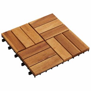 vidaXL Terrasseflis 20 pcs Brun 30 x 30 cm Acacia Hardtre
