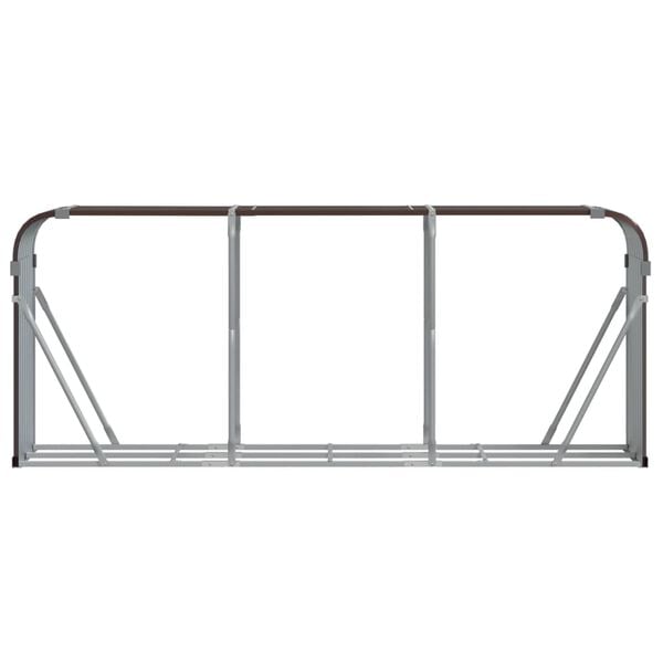 vidaXL Vedholder brun 234x45x100 cm galvanisert st&aring;l