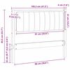 vidaXL Polstret sengegavl med hodegjerde Brun 100 cm Massiv furu