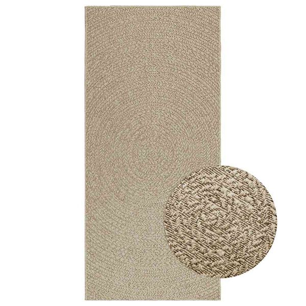 vidaXL Teppe ZIZUR beige 100x200cm jute-utseende innendørs og utendørs