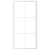 vidaXL Innerd&oslash;r 102,5x201,5 cm hvit ESG glass og aluminium