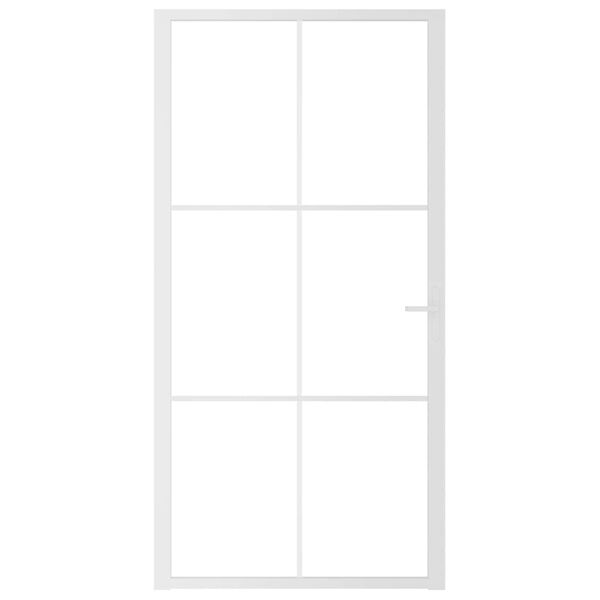 vidaXL Innerd&oslash;r 102,5x201,5 cm hvit ESG glass og aluminium