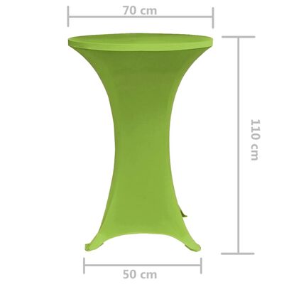 vidaXL Elastisk Bordduk 2 stk 70 cm Grønn