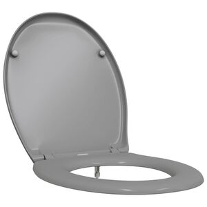vidaXL Toalettsete Gr&aring; 47 x 37 x 4 cm Duroplast