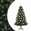 vidaXL Kunstig juletre med kuler 150 cm 150 LED-lys Varmhvit