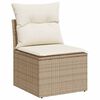 vidaXL Hagesofaer med puter 7 deler beige polyrotting akasie