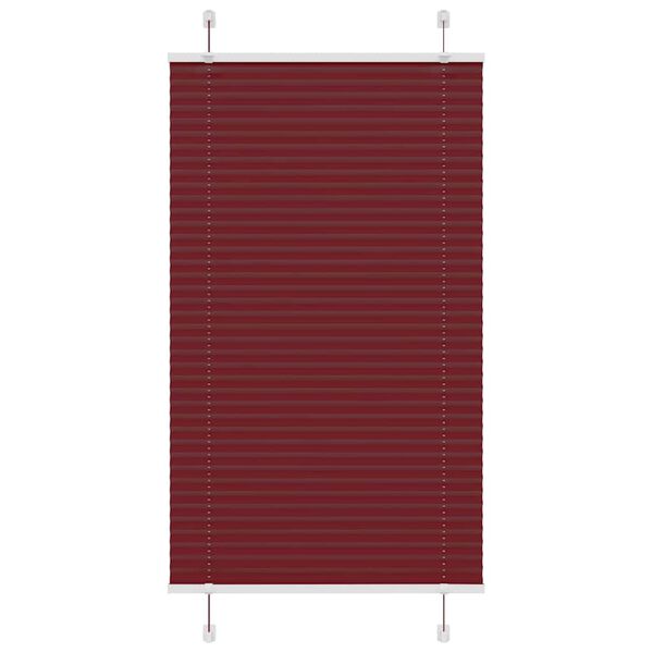 vidaXL Plisségardin Bordeaux Rød 70x100 cm Stoff Bredde 69,4 cm
