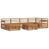 vidaXL Utend&oslash;rs sofa-sett 7 pcs Naturlig Solid akasietre
