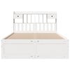 vidaXL Seng med bokhylle uten madrass hvit 140x200 cm heltre furu