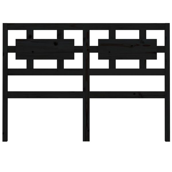 vidaXL Sengegavl svart 185,5x4x100 cm heltre furu