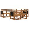 vidaXL Utend&oslash;rs sofa-sett 7 pcs Naturlig Solid akasietre