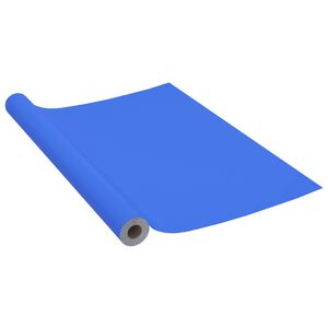 vidaXL Selvklebende folie til m&oslash;bler h&oslash;yglans bl&aring; 500x90 cm PVC