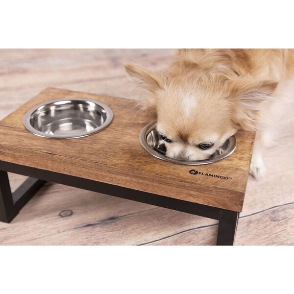 FLAMINGO Matskåler med stativ Tommy 2x800 ml