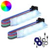 vidaXL LED Stripe 2 pcs Svart og Hvit 1745 mm Kobber og plast