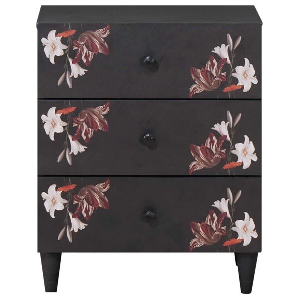 vidaXL Nattbord med skuff Flerfarget 50 x 33 x 60 cm Massiv mango tre