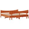 vidaXL Sengeramme uten madrass voksbrun 180x200 cm heltre furu
