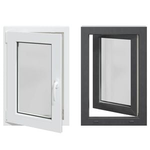 vidaXL Kjellervindu Intern Farge Hvit RISOR 50 x 75 cm