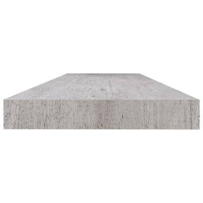 vidaXL Flytende vegghylle betonggrå 120x23,5x3,8 cm MDF