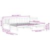 vidaXL Uttrekkbar Dagbed Vokset Brun 203.5 x 164 x 66 cm Massiv furu