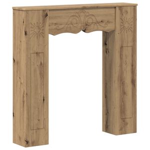 vidaXL Peisramme Artisan eik 102 x 20 x 102 cm Konstruert tre