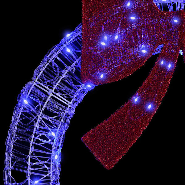 vidaXL Krans med 150 LED Blå 120 cm Akryl