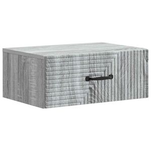 vidaXL Vegghengt Nattbord Gr&aring; sonoma 49 x 34,5 x 20 cm Konstruert tre