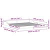 vidaXL Sengestamme Vokset Brun 200 x 200 cm Massiv furu