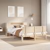 vidaXL Seng med bokhylle uten madrass 120x190 cm heltre furu