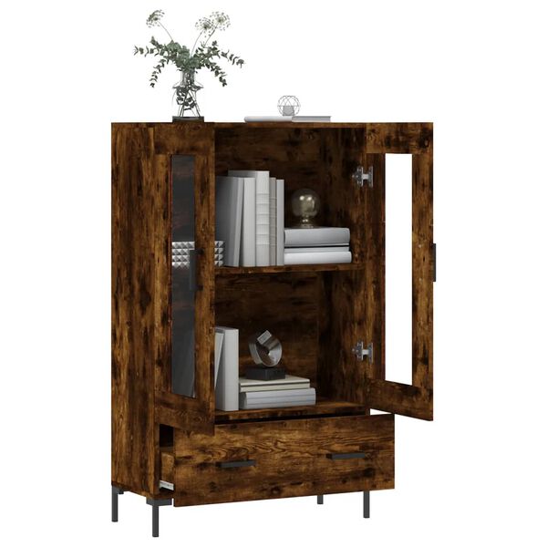 vidaXL Highboard r&oslash;kt eik 69,5x31x115 cm konstruert tre