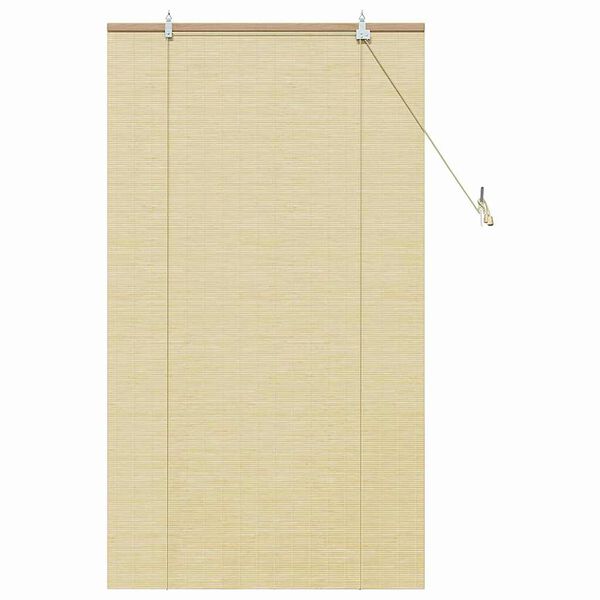 vidaXL Rullegardin med gardiner Natur 80 x 160 cm Bambus