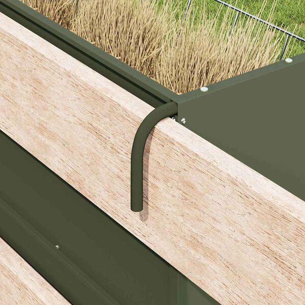 vidaXL Hengende Høyfôringssystem Olivengrønn 61 x 33 x 66 cm